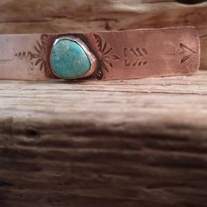 Copper and Turquoise Barrette